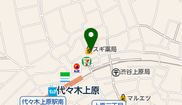 ふくだ代々木上原クリニックの地図画像