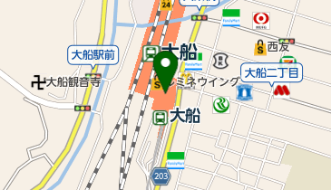 おおふな駅ビル眼科の地図画像