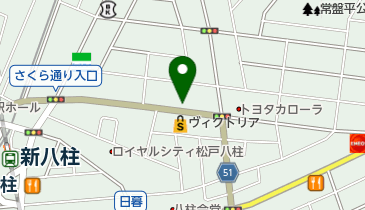 新八柱整形外科内科の地図画像