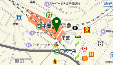 東京ビジネスクリニック ファミリア ペリエ千葉の地図画像