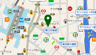 池袋駅前のだ皮膚科の地図画像