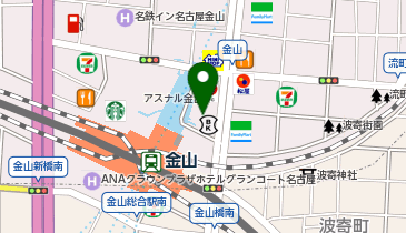 柊ひふ科クリニック金山駅前の地図画像