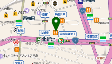 北新地さくらクリニックの地図画像