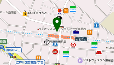タムス耳鼻科クリニック西葛西駅前の地図画像