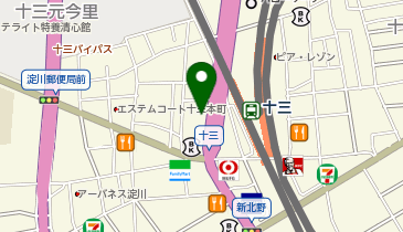 十三メンタルクリニックの地図画像