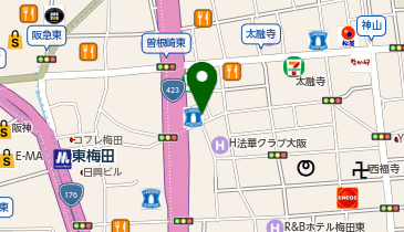 大阪梅田ギガクリニックの地図画像