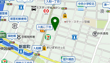 新富湊皮フ形成クリニックの地図画像