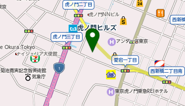 虎ノ門ヒルズ歯科医科龍醫院・医科の地図画像