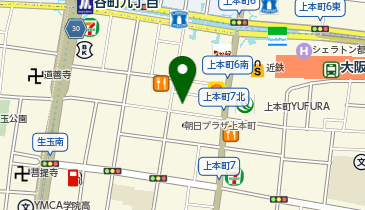 上本町皮フ科クリニックの地図画像