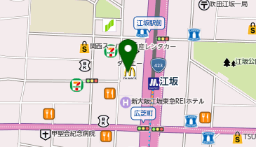 江坂まつおか眼科の地図画像