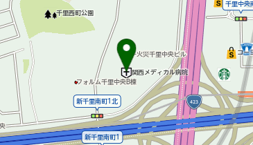 関西メディカルクリニックの地図画像