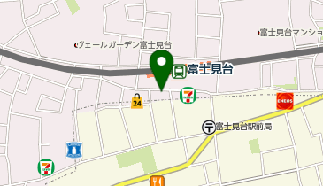 富士見台駅前皮ふ科の地図画像