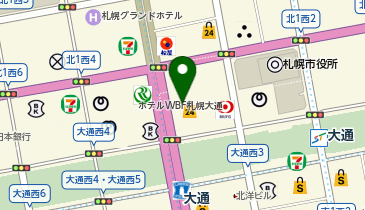 YAG BEAUTY CLINIC SAPPOROの地図画像