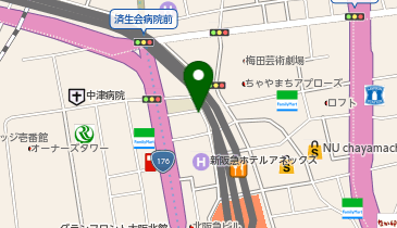 大阪梅田健美クリニックの地図画像