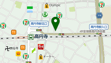 高円寺あさがおクリニックの地図画像