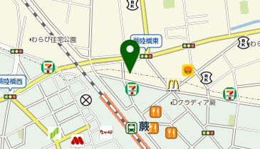 蕨中央医院の地図画像