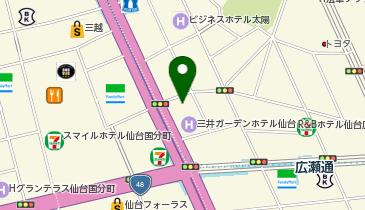 こころの総合診療室 Canal 勾当台の地図画像