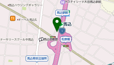 馬込駅前あくつ小児科耳鼻咽喉科の地図画像