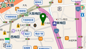 梅田E-MA川崎クリニックの地図画像