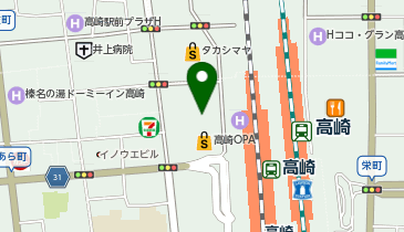 TCB 東京中央美容外科・TCB スキンクリニック 高崎院の地図画像