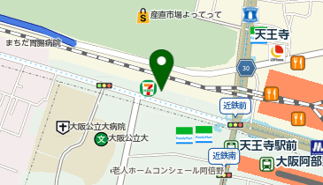 ギガクリニック天王寺院(ユナイテッドクリニック)の地図画像