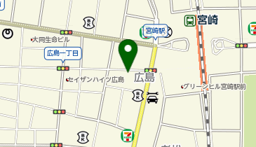 湘南美容クリニック宮崎院の地図画像