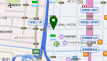 感染症検査クリニック大阪の地図画像