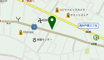 浜田山常山医院の地図画像