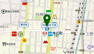 雪月花ビューティークリニック秋葉原の地図画像