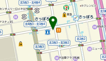 ヒロクリニック小児科 札幌駅前院の地図画像