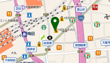 大阪グランドクリニック HEP NAVIOの地図画像
