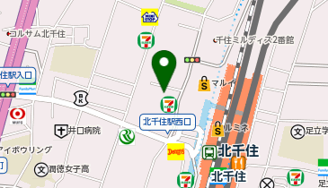 東京千住・尚視会クリニック 健康プラザの地図画像