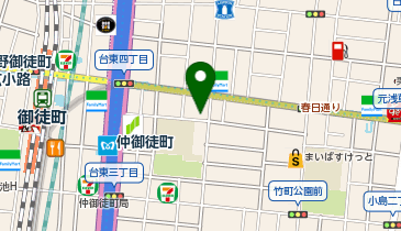 御徒町ヒフ科の地図画像