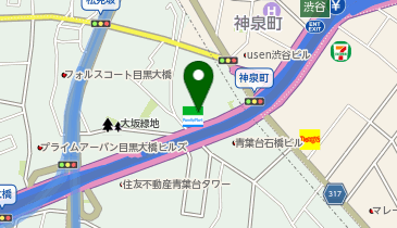 神泉青葉台皮ふ科の地図画像