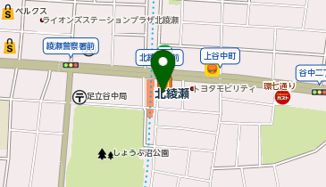 北綾瀬駅前整形外科クリニックの地図画像