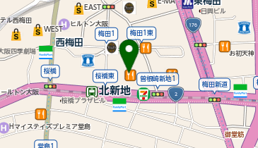 大阪うめだ鼠径ヘルニアMIDSクリニックの地図画像