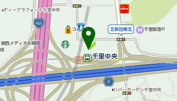 千里なかがわ眼科の地図画像