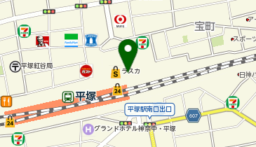 平塚駅前あやべ皮膚科の地図画像