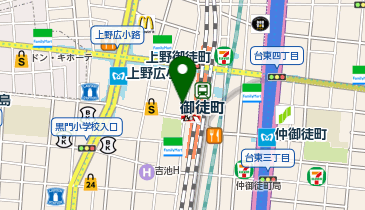 上野御徒町ファラド皮膚科の地図画像