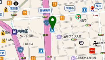福知クリニック 大阪梅田の地図画像