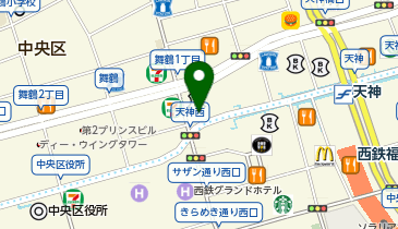 福岡天神頭痛と肺のクリニックの地図画像