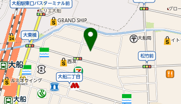 大船笠間皮膚科医院の地図画像