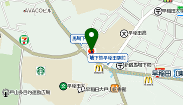 わせだ耳鼻咽喉科の地図画像