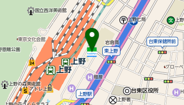 BOSS CLINIC Uenoの地図画像