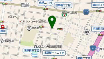 浅草橋蔵前皮膚科の地図画像