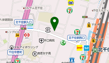 北千住セブンデイズクリニックの地図画像