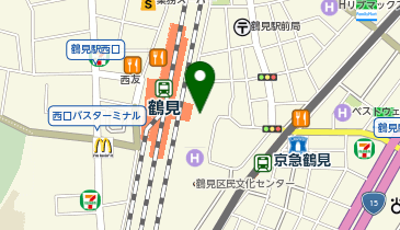 高橋まことエキナカクリニック鶴見の地図画像