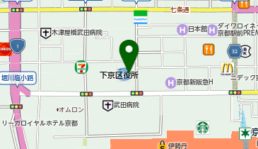 京都心療内科ゆうメンタルクリニック京都院の地図画像