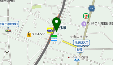 谷塚駅やなだ泌尿器科の地図画像