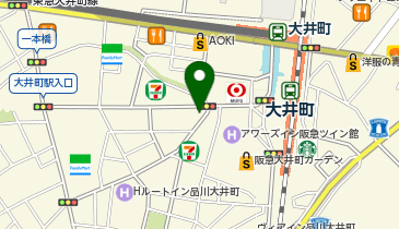 大井町あくつ耳鼻咽喉科の地図画像